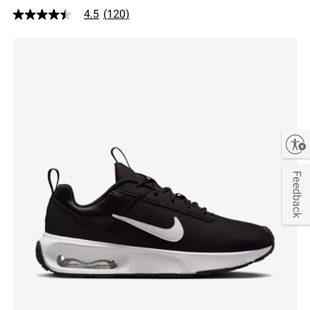 Nike Air Max Black Sneakers with White Accents